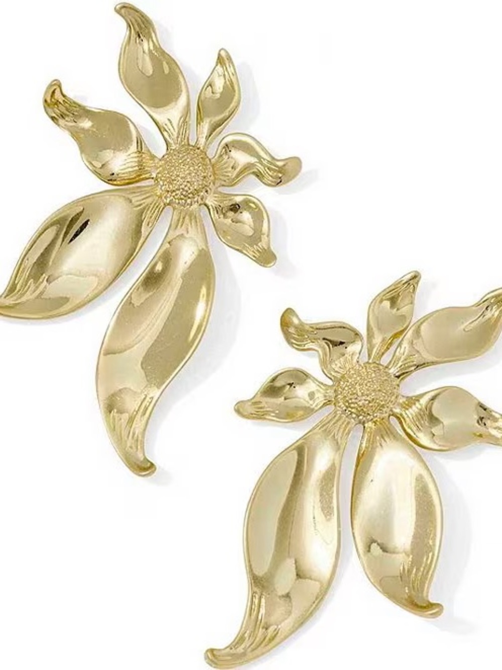 Kendra Scott Anya Flower Gold Statement Earrings